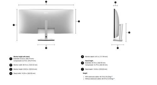 מסך מחשב Dell UltraSharp 52 Thunderbolt Hub Monitor U5226KW