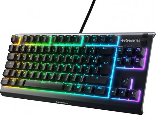Apex 3 TKL Silent RGB מקלדת גיימרים עמידה למים עם עיצוב קומפקטי
