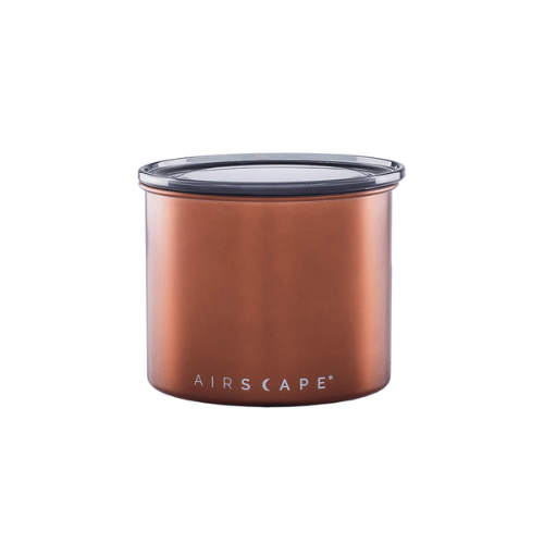 קופסת אחסון נירוסטה לקפה 250 גרם - Airscape בנחושת