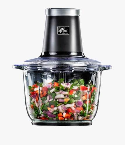 קוצץ ירקות חשמלי עוצמתי במיוחד 500W, מיכל זכוכית 2 ליטר | מבית FOOD APPEAL