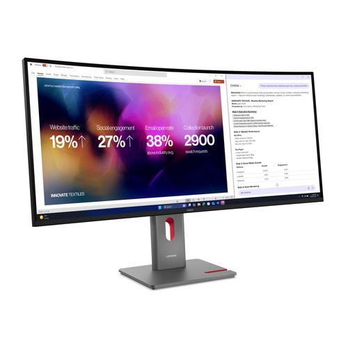 מסך מבית Lenovo 64B4XAT1IS 5120x2160 פאנל מסוג IPS ו 3 שנות אחריות