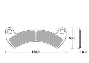 רפידת בלם פולריס RZR טורבו 1000 קד ברמבו BREMBO