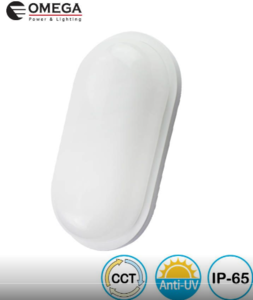 גוף תאורה צמוד תקרה מוגן מים / פלפון חוץ CCT3 BULK 65IP צ.תקרה\חומה W20 אליפסה - OMEGA