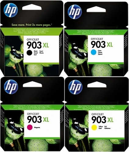 סט 4 ראשי דיו מקוריים HP 903XL