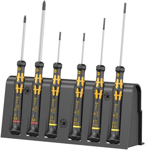סט מברגי אלקטרוניקה אנטי סטטי 6 יח' במעמד Kraftform ESD