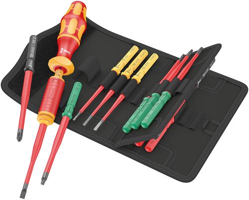סט מברגים מבודדים מומנט 1.2-3.0Nm ראש מתחלף צר 15 יח' VDE