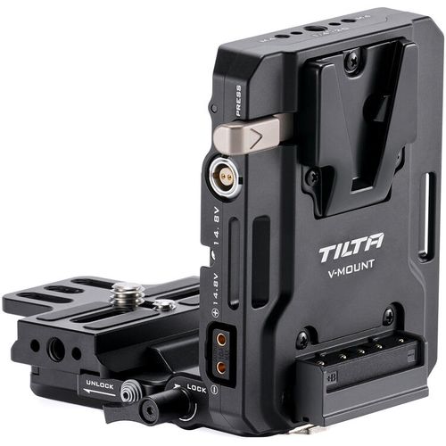 קיט פלטת סוללה ותושבת למצלמה Tilta Mini PD V-Mount Plate Arca Receiver Kit