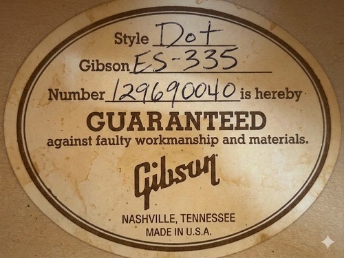 חשמלית משומשת Gibson ES 335 2019