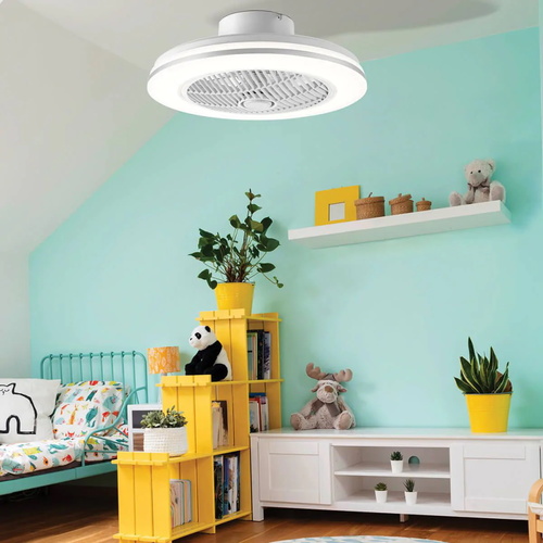 מאוורר תקרה 30W ADRIANO עם שלט -לבן דגם SM-323127-8/WH סמיקום semicom