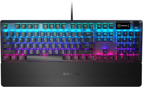 מקלדת גיימירים מכאנית חוטית SteelSeries Apex 5 Hybrid RGB (5707119039123) Black