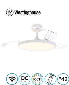 מאוורר תקרה לבן+שלט "Westinghouse WI FI LAGUNA 42