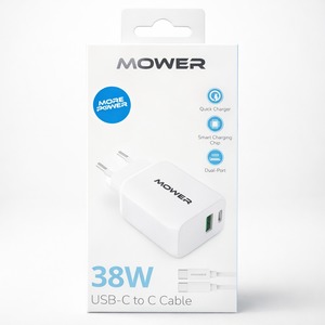 מטען USB כולל כבל Mower Home Charger 38W USB-C
