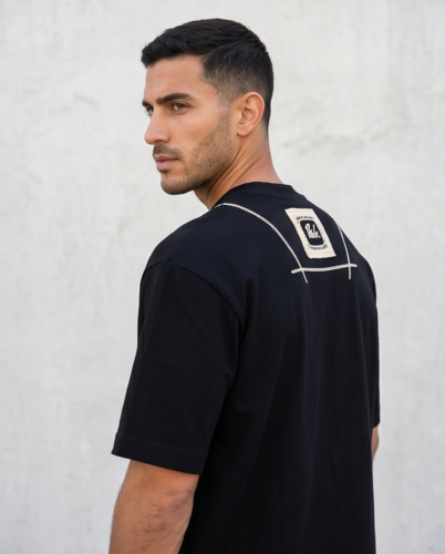 חולצה BALR מידות XS-XXL לגברים בגוון שחור עם הדפס