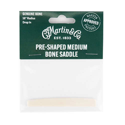 אוכף מעצם לגיטרה אקוסטית MARTIN Pre-Shaped Medium Bone Saddle 18SL0003