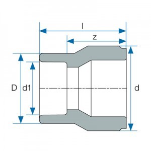 מחבר מעבר 32*25 ריתוך פולירול