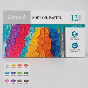 סט 12 פסטל שמן רך- Dmast Oil Pastels