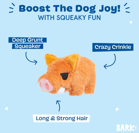 משחק לכלב בובת בארק באו חזיר הבר - BARK BEAU THE BOAR Toy For Dogs