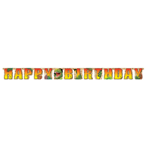 באנר דינוזאורים Happy Birthday