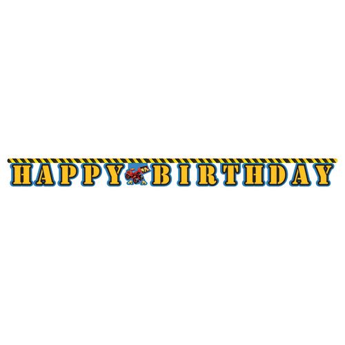 באנר Happy Birthday עם טרקטור