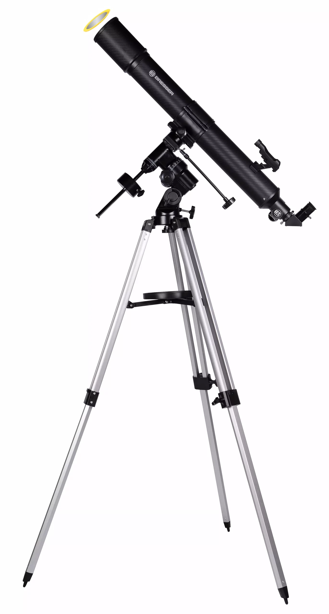 טלסקופ שובר-אור Bresser Quasar 80/900 EQ עם מתאם מצלמה לסמארטפון