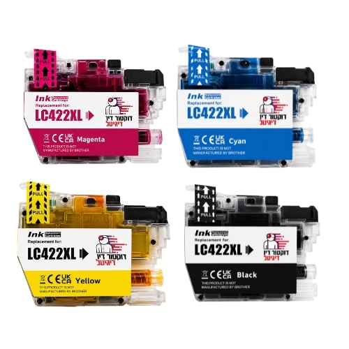 סט 4 ראשי דיו חליפי LC422XL 