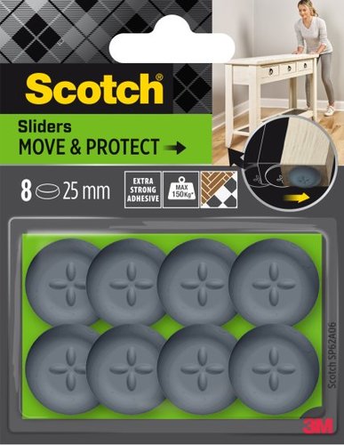 רפידות הגנה והזזת ריהוט 24 ממ עד 150 קג 3M SCOTCH