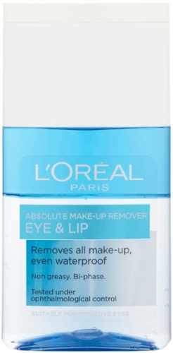 Loreal Eye & Lip Makeup Remover 125ML לוריאל מסיר איפור דו-פאזי