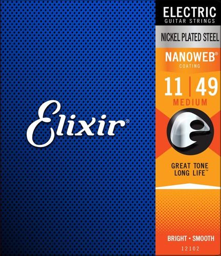 סט מיתרים לחשמלית ELIXIR 12102 NANOWEB 11-49