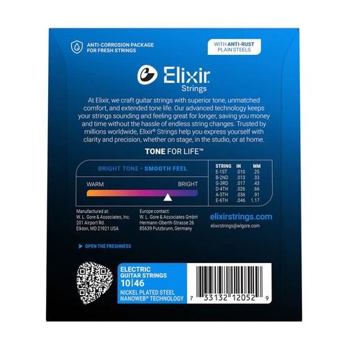 סט מיתרים לחשמלית ELIXIR NANOWEB 12052 10-46