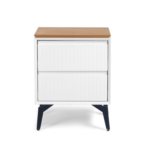 שידה לצד המיטה דגם STRIPE WHITE | סטרייפ וויט