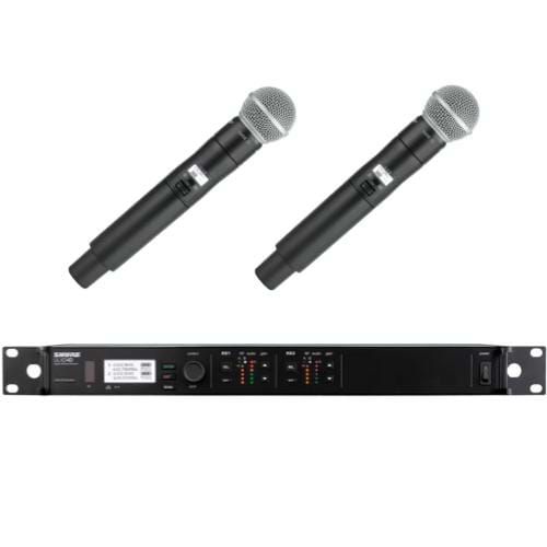Dual Wireless System with 2 SLXD2/58 Handheld Transmitters