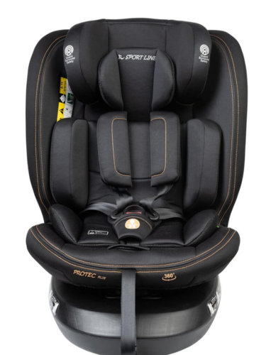 כיסא בטיחות מסתובב משולב בוסטר Protect Plus שחור Sportline
