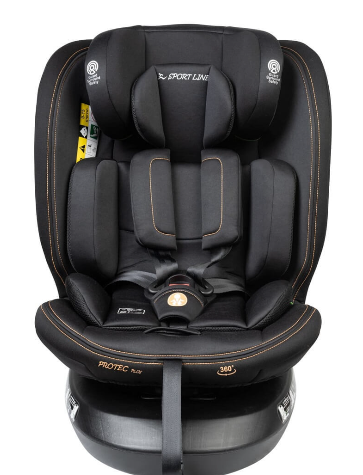 כיסא בטיחות מסתובב משולב בוסטר Protect Plus שחור Sportline