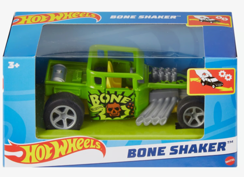 הוט ווילס דגם מכונית בון שייקר Bone Shaker בצבע ירוק