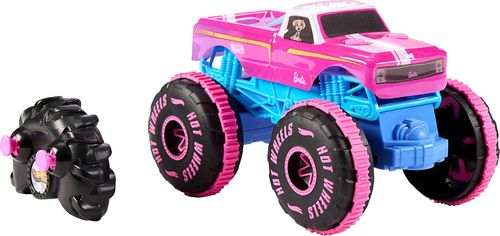 מכונית שלט רחוק הוט ווילס מונסטר טראק Barbie R/C בקנה מידה 1:24