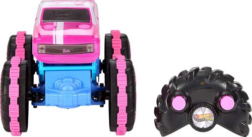 מכונית שלט רחוק הוט ווילס מונסטר טראק Barbie R/C בקנה מידה 1:24