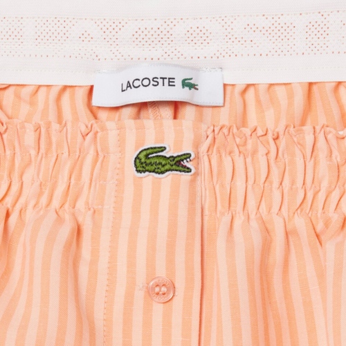 מכנס LACOSTE מידות XXS-S לנשים בדוגמת פסים כתום
