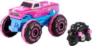 מכונית שלט רחוק הוט ווילס מונסטר טראק Barbie R/C בקנה מידה 1:24