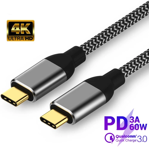 כבל טייפ סי עגינה Protec DM264 4K 60W 2M פרוטק DM-264