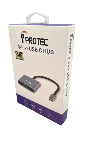 רכזת Protec HDMI USB3 USB-C PD DM-117