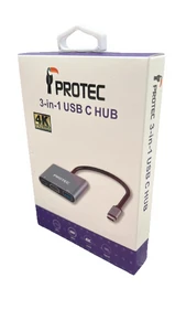 רכזת Protec HDMI USB3 USB-C PD DM-117