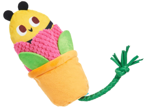משחק לכלב בובת בארק דבורה מציצה מעציץ - BARK Pollen Nate Bee Squeaky Toy For Dogs