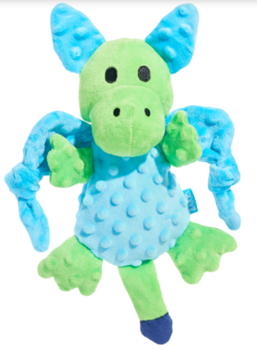 משחק לכלב בובת בארק המברט הדרקון - BARK Dog Toy Humber The Dragon Plush Squeaker