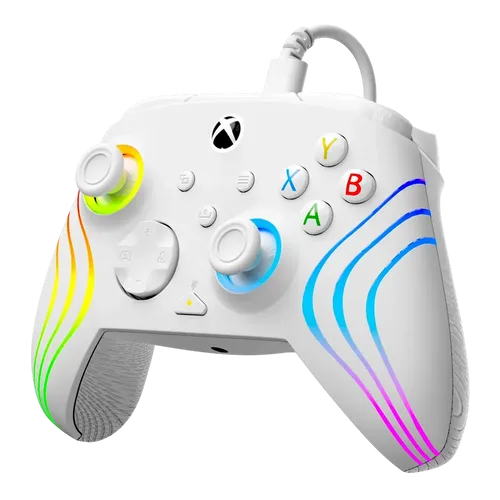 בקר חוטי לגיימינג Turtle Beach Afterglow Wave תאורת RGB – תואם Xbox ו‑PC לבן
