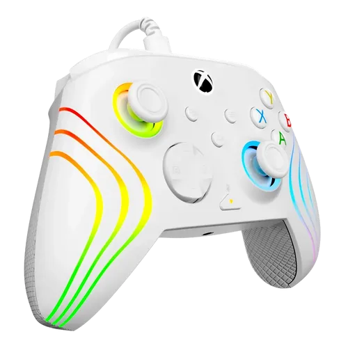 בקר חוטי לגיימינג Turtle Beach Afterglow Wave תאורת RGB – תואם Xbox ו‑PC לבן