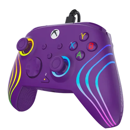 בקר חוטי לגיימינג Turtle Beach Afterglow Wave תאורת RGB – תואם Xbox ו‑PC סגול