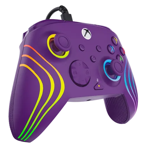 בקר חוטי לגיימינג Turtle Beach Afterglow Wave תאורת RGB – תואם Xbox ו‑PC סגול