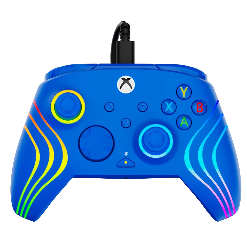בקר חוטי לגיימינג Turtle Beach Afterglow Wave תאורת RGB – תואם Xbox ו‑PC כחול