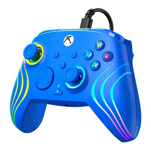בקר חוטי לגיימינג Turtle Beach Afterglow Wave תאורת RGB – תואם Xbox ו‑PC כחול