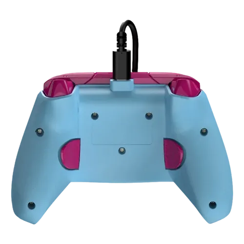 בקר גיימינג חוטי דגם PDP Rematch™ Glow Advanced Wired בצבע תכלת/ורוד מבית Turtle Beach